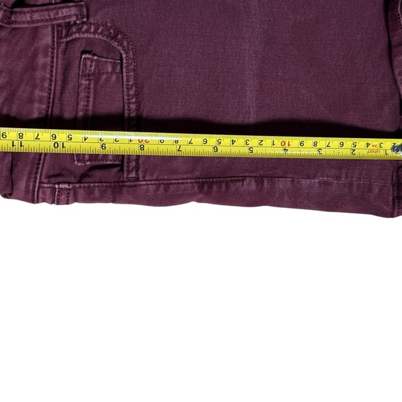 American Eagle Burgundy Super Stretch High-Rise Shorts – Size 6 - Picture 4 of 5